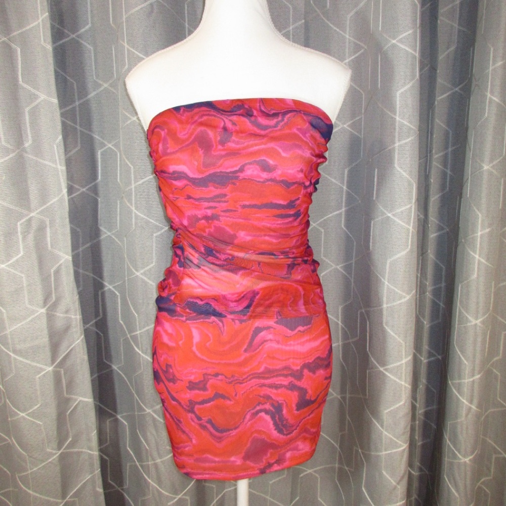 Elegant Pink and Purple Strapless Dress Never been Worn